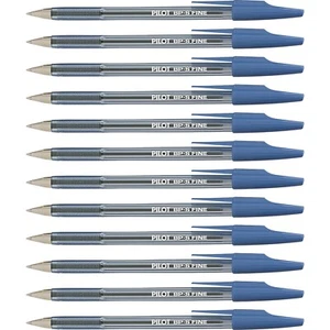 12 x PILOT Capped Ballpoint Pen Blue 0.7mm Fine BP-S - Picture 1 of 3