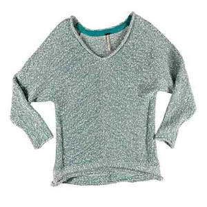 Free People Pullover Langarm grün weiß Damen XS - Bild 1 von 10