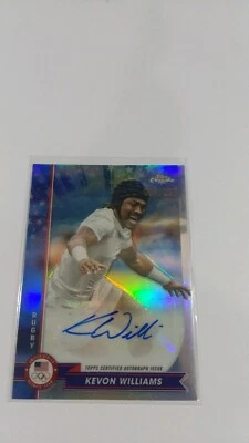 2024 Topps Chrome Olympics Kevon Williams Auto 094/266 #AU-KW Rugby - Image 1 of 2