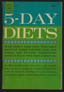 5-Day Diets 1963 Vintage Dell Purse Book Vintage Health - Picture 1 of 1