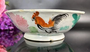 Gallo de gallo de patas chinas vintage como está 7"" con período de la República - Imagen 1 de 18
