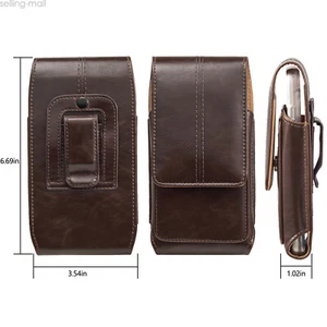 XL Cell Phones Vertical PU Leather Case Pouch Belt Clip Holster with Card Holder - Picture 1 of 19