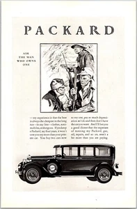 PRINT AD 1928 Packard Motor Car Hunters Vintage Automotive Ad 6.75 x 10 - Foto 1 di 3