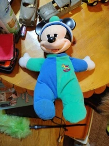 VTG Disney Mickey Mouse Hug & Glow Plush Nightlight Mattel Huglight Toy WORKS - Picture 1 of 12