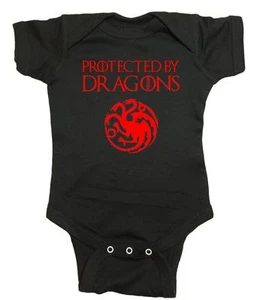 Game of Thrones One Piece "Protected By Dragons" Khaleesi Baby Bodysuit - Picture 1 of 4