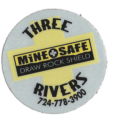 THREE RIVERS - MINE SAFE - DRAW ROCK SHIELD - MINING STICKER | eBay