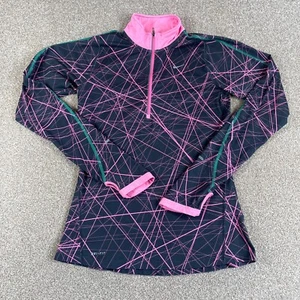 Nike Running Top Womens XS Black Pink Dri Fit Element Quarter Zip Jogging Gym - Picture 1 of 12