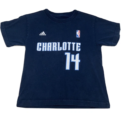 Adidas Trefoil NBA Charlotte 14 Kidd-Gilchrist Boys Youth M 10-12 Jersey T-Shirt Cover