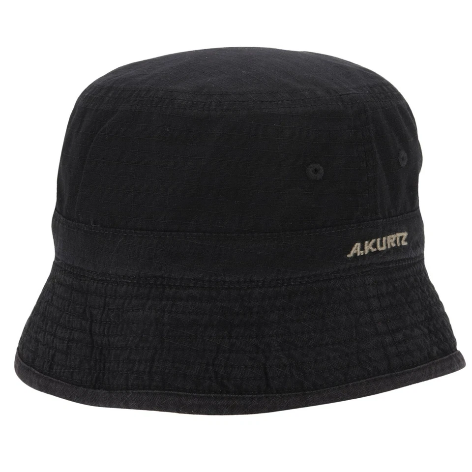 A. KURTZ 125253 Reversible Buckley Cotton Bucket Hat Size Medium, Black or Green - Image 1 of 1