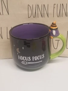 Halloween Hocus Pocus Mug, Green handle, Purple Inside, Gnome Witch, NEW! - Picture 1 of 10