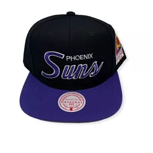 Mitchell & Ness Phoenix Suns Team Script 2.0 Black/Purple Adjustable Snapback - Picture 1 of 6