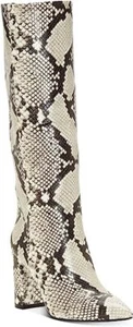 INC Damen PAITON Natural Snake Print Kniehohe Stiefel Spitzer Zehenreißverschluss I.N.C. - Bild 1 von 4