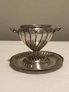 Antike 800 Silber Cany Schale und Untertasse, Zuckerwürfelschale, Vintage - Bild 1 von 8