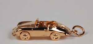 Ciondolo Auto Sportiva Placcato Oro Argento Sterling Porsche Speedster Cabrio Spedizione Gratuita - Foto 1 di 5