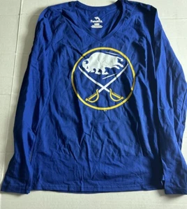 Women’s Fanatics Buffalo Sabres Long Sleeve Shirt V Neck Small #72 Thompson - Picture 1 of 3