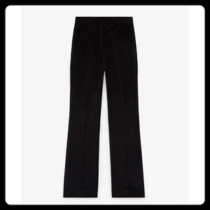Corduroy Flare Leg Pants High Waist Black Trousers Career Casual Size? - Picture 1 of 5