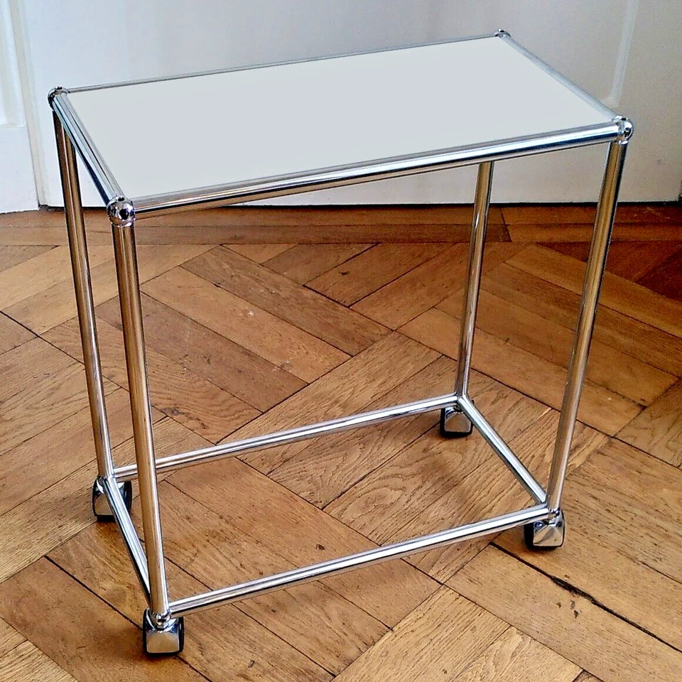 * USM Haller Beistelltisch TV-Ständer * Mattsilber * Couchtisch * 50x25x50 * - Bild 1 von 1
