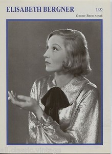 Elisabeth Bergner - British Actress Film/Movie/Cinema Trading Card