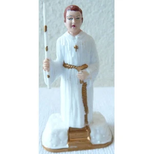 FIGURINE PIECE MONTEE,DE GATEAU DE COMMUNION GARCON NEUF ANNEES 60 (rigide) - Foto 1 di 1