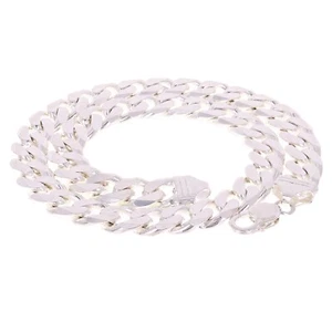925 Sterling Silver Solid Cuban Link Chain Necklace 12mm 18" 119grams - Picture 1 of 3