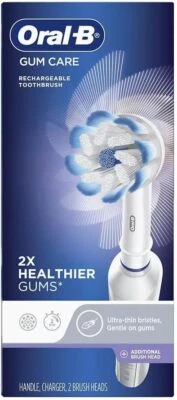 Escova de dentes elétrica recarregável Oral-B Gum Care com 2 cabeças, + carregador - Imagem 1 de 2