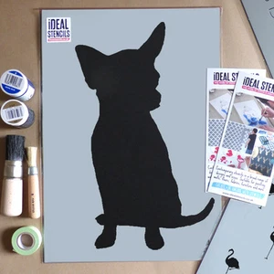 Chihuahua Hund Schablone Home Wanddeko Kunst Handwerk Wiederverwendbar Malschablonen - Bild 1 von 5