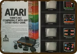1981 ATARI Video Game System Vintage-Look-Edge **DECORATIVE REPLICA METAL SIGN** - Picture 1 of 1