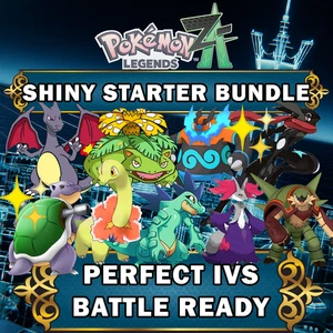 POKEMON LEGENDS ZA Z-A 6IV SHINY STARTER 9 PACK EV TRAINED CHARIZARD GRENINJA - Picture 1 of 1