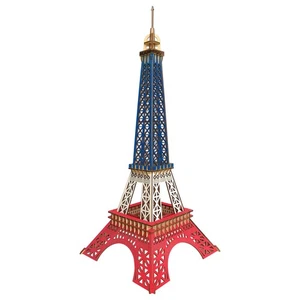Paris Eiffel Tower Model Kit - Wooden Laser-Cut 3D Puzzle (94 Pcs) - Picture 1 of 4