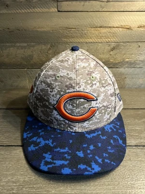 New Era Chicago Bears NFL Football 59Fifty Fitted Cap Size 6 7/8 Blue Camo - Image 1 of 4