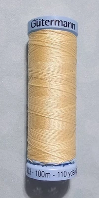 Gutermann 100% Silk Thread S 303 LIGHT YELLOW 100m-110yds/vgs - Image 1 of 2