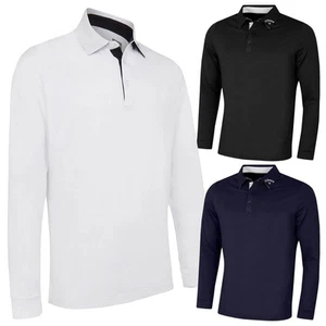Callaway Golf Mens 2025 Long Sleeve Swingtech Performance Fabric Polo Shirt - Picture 1 of 11