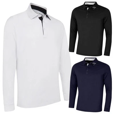 CALLAWAY APPAREL Camisa polo Callaway Golf para hombre 2025 manga larga Swingtech Performance tela