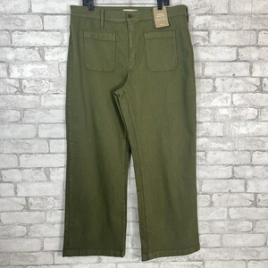 MADEWELL NWOT $128 Women's Emmett Wide-Leg Green Pant W 33 NO602 - Picture 1 of 5