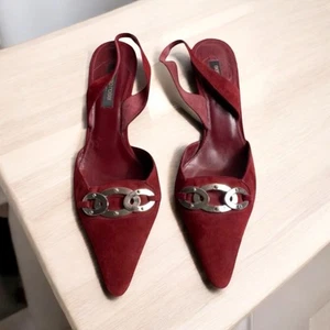 Sergio Rossi slingback shoes size 39.5 - Picture 1 of 12