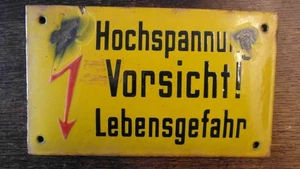 Emailschild Hochspannung Vorsicht Lebensgefahr - Bild 1 von 4