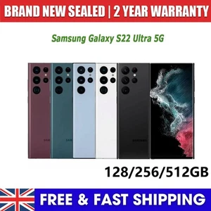 New Samsung Galaxy S22 Ultra S908U Smartphone 5G Fully Unlocked GSM+CDMA UK SHIP - Picture 1 of 17