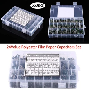 660x Polyester Film Capacitor Folienkondensator 24Werte 0.22-470nF Sortiment Kit - Bild 1 von 12