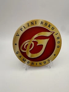 Gambrinus Beer Coaster Ale Free Ship Lager Pilsner - Picture 1 of 2