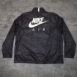 NIKE Air Woven UL Ultralight Windbreaker Jacket Mens Size XL Black Big Logo - Picture 1 of 8