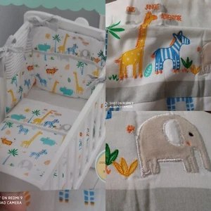 3pc BEDDING SET for bedside crib QUILT filled BED SET CRIB Rocking baby infant - Picture 1 of 2