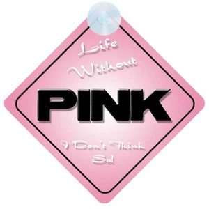 Pink Car/Door/Window Hanger/Sign Any Colour - Picture 1 of 1