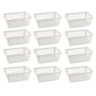 Small Plastic Storage Basket for Kitchen Pantry, Countertop, Shelves Pack of 12