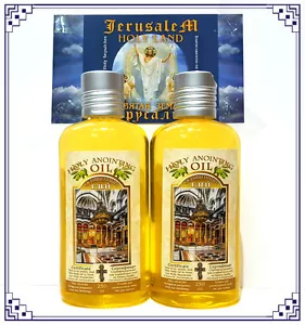2 Bottles of Blessed Anointing Oil Frankincense Myrrh 250 Ml Jerusalem Holy Land - Picture 1 of 3