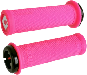 ODI RUFFIAN MINI V2.1 BMX LOCK-ON ULTRA THIN GRIPS 110MM PINK/BLACK - Picture 1 of 1