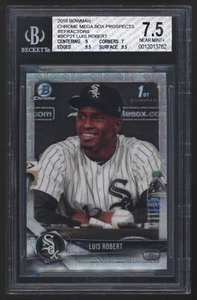 2018 Bowman Chrome Mega Box #BCP21 Luis Robert Rifrattore BGS 7.5 1° Bowman - Foto 1 di 23