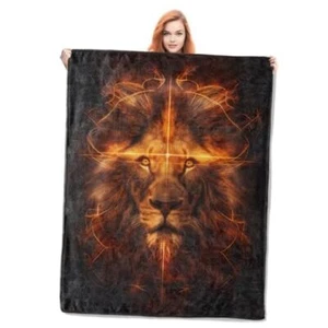 Lion Blanket,Animal Flannel Throw Blankets,Soft Warm 50"x60" Color173 - Picture 1 of 8