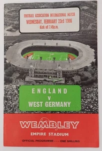Stadion Zeitung 1966 England gegen West Germany 23. 02. 1966 Wembley Stadion - Bild 1 von 9