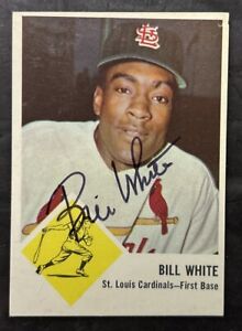 1963 Fleer Baseball #63 Bill White Signed Autograph Card