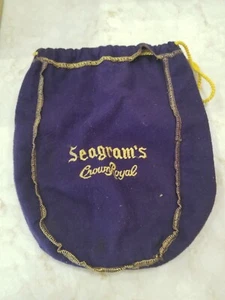 Old Seagrams Crown Royal Bag No Bottle Limited Edition 9" With Draw String - Picture 1 of 3